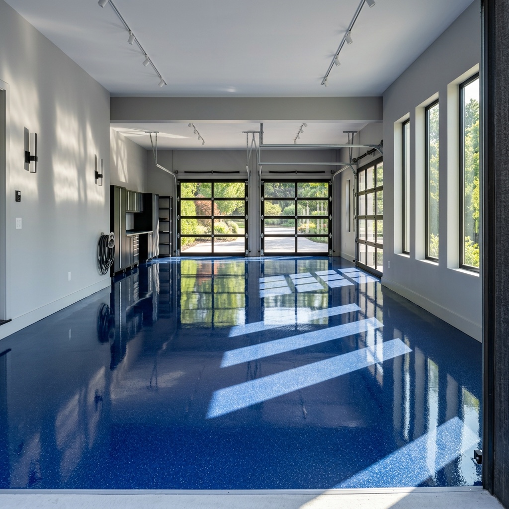 Residential garage after Gator Grip coating
